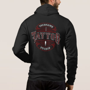 Pull À Capuche Style traditionnel AJOUTER LE NOM Tattoo Studio Sh