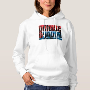 Pull À Capuche Suicide Squad   Red and Blue Logo