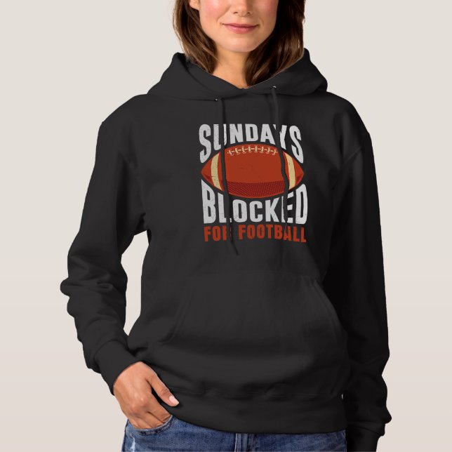Pull À Capuche Sundays Blocked For Football American For Men Kids (Devant)