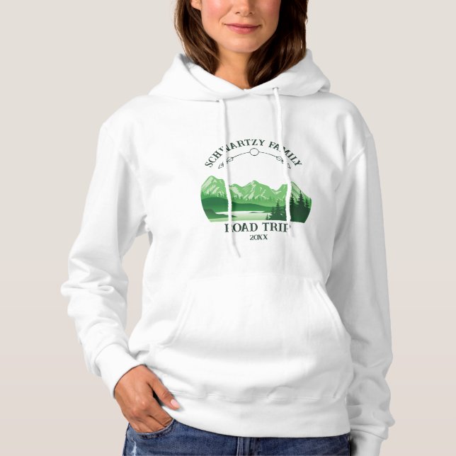 Pull À Capuche Sunset vintage Green Mountain Lake (Devant)