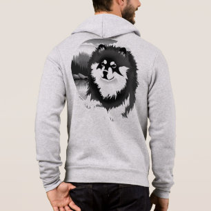Pull À Capuche SUOMI - Lapphund finlandais zippé avant/arrière