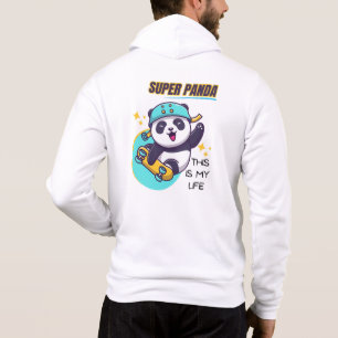 Pull À Capuche Super Panda Skateboard