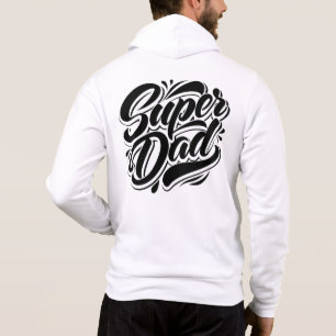 Pull À Capuche Super Papa Héros Typographie Design-67888