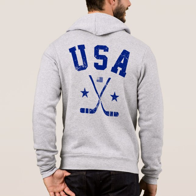Pull À Capuche Survêtement à capuche de hockey sur glace USA (Dos)