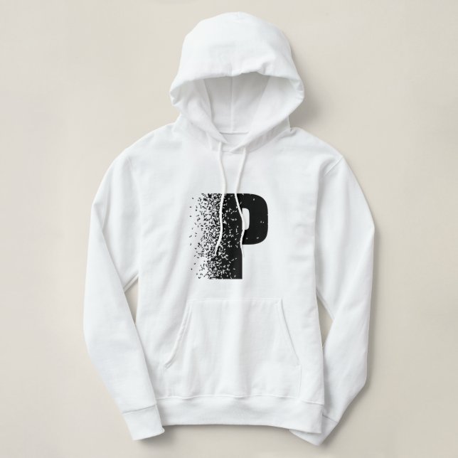 Pull À Capuche Survêtement à effet de désintégration de la lettre (Design devant)