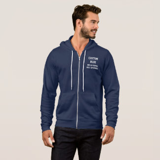 Pull À Capuche Survêtement personnalisé pour hommes NAVY FULL ZIP