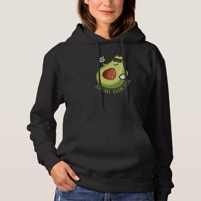 Pull À Capuche SWAG Avocado guacamole vegan (Devant)