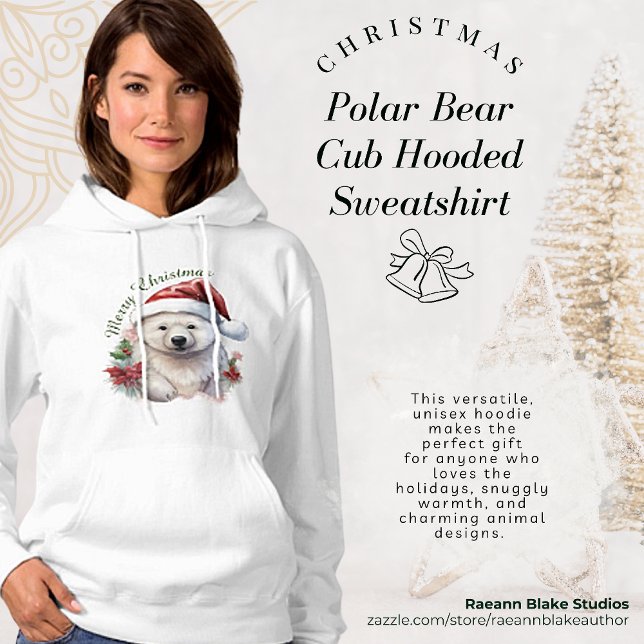 Pull À Capuche Sweat-shirt à capuche avec ourson polaire de Noël (Créateur téléchargé)