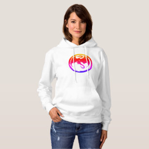 Pull À Capuche Sweat-shirt à capuche blanc femme Neon Dragon