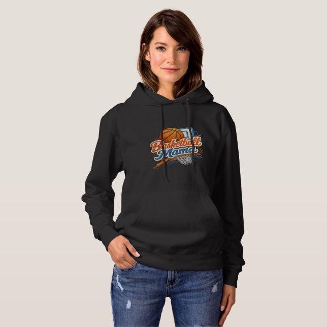 Pull À Capuche Sweat-shirt Basketball Mama – Nom personnalisé au  (Devant entier)