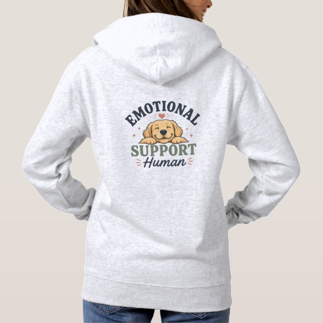 Pull À Capuche Sweat-shirt de soutien humain émotionnel (Dos)
