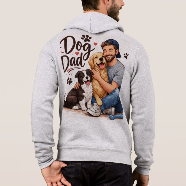 Pull À Capuche Sweat-shirt Fier Papa de Chien – Cadeau Mignon pou (Dos)