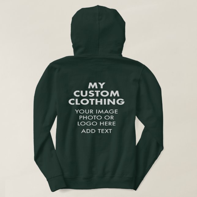 Pull À Capuche Sweat-shirt personnalisé pour FEMME VERT FORET (Design dos)