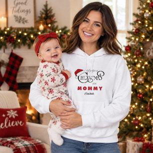 Pull À Capuche Sweat-shirt personnalisé pour le premier Noël en t