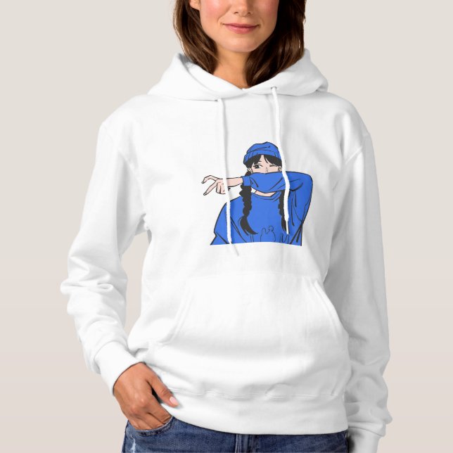 Pull À Capuche Sweat-shirt pour couples (Devant)