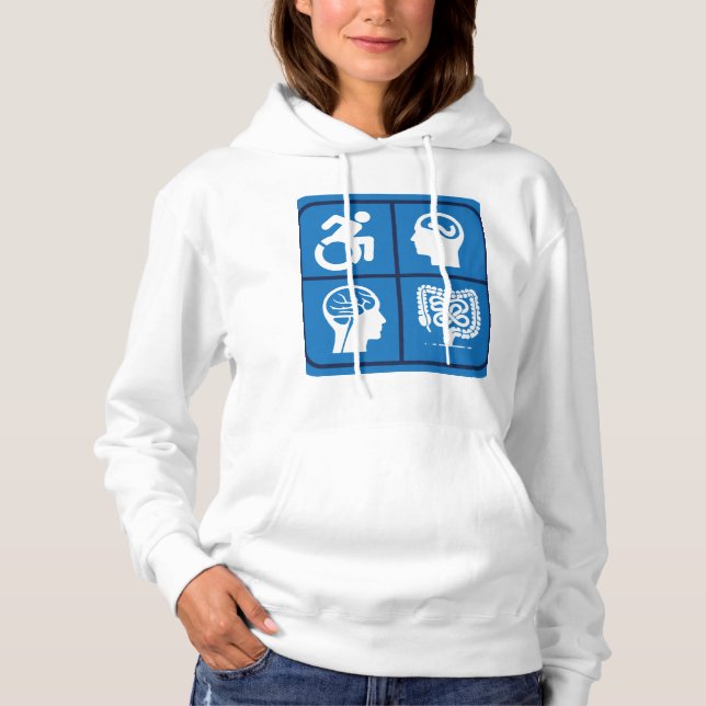 Pull À Capuche Sweat-shirt pour maladie invisible (Devant)