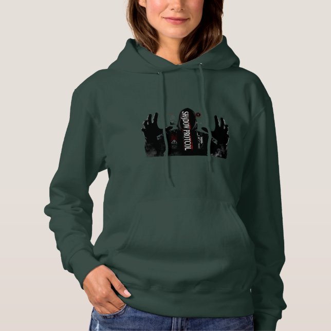 Pull À Capuche Sweat-shirt Streetwear Glitch pour Femmes (Devant)