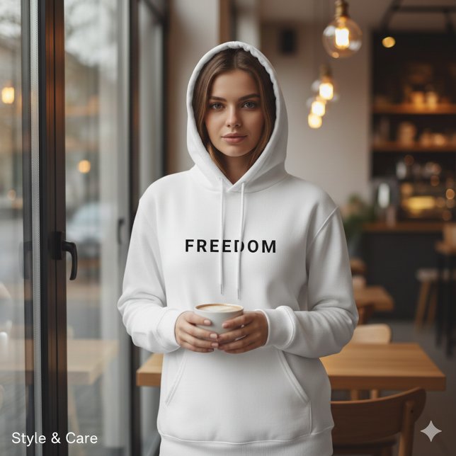 Pull À Capuche Sweatshirt à capuche classique personnalisé Freedo (Freedom Custom Text Classic Everyday Hoodie)