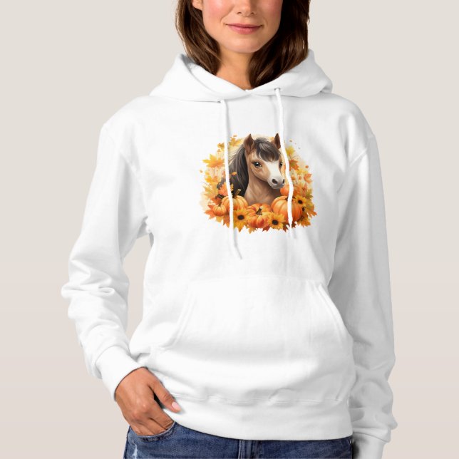 Pull À Capuche Sweatshirt à capuchon de base de la série Cheval (Devant)