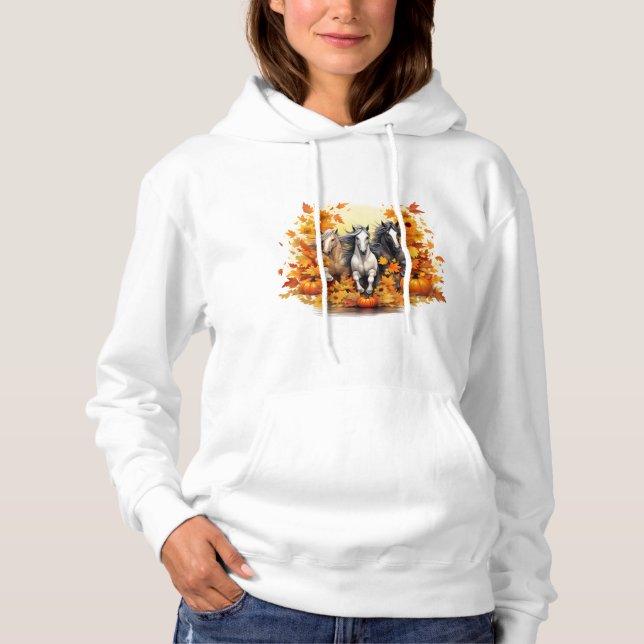 Pull À Capuche Sweatshirt à capuchon de base de la série Cheval (Devant)