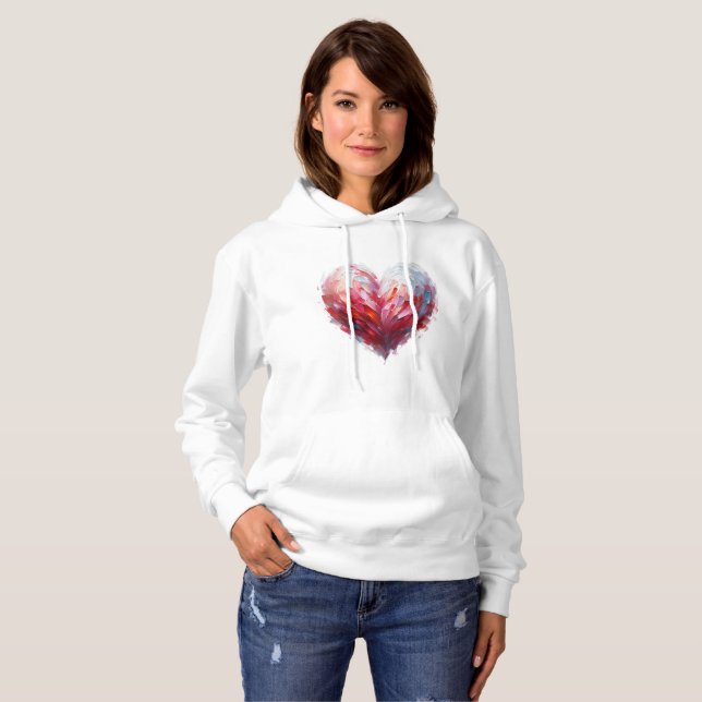 Pull À Capuche Sweatshirt à capuchon de base - L'amour est un art (Devant entier)