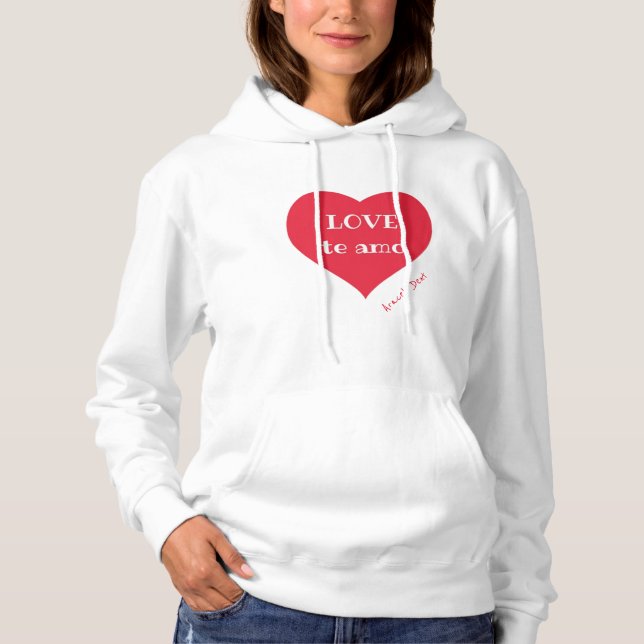 Pull À Capuche Sweatshirt à capuchon de base pour femmes passionn (Devant)