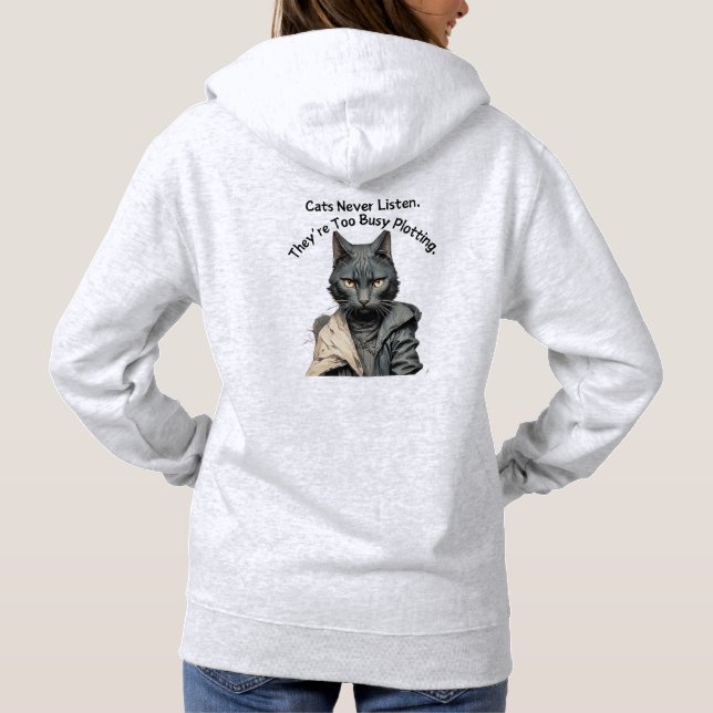 Pull À Capuche Sweatshirt à capuchon de chat pour femmes (Dos)