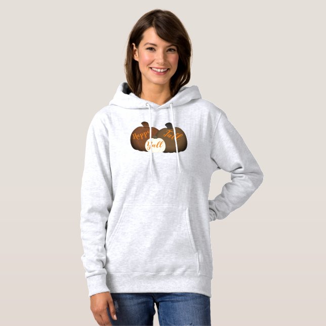 Pull À Capuche Sweatshirt automne/automne/Citrouille (Devant entier)