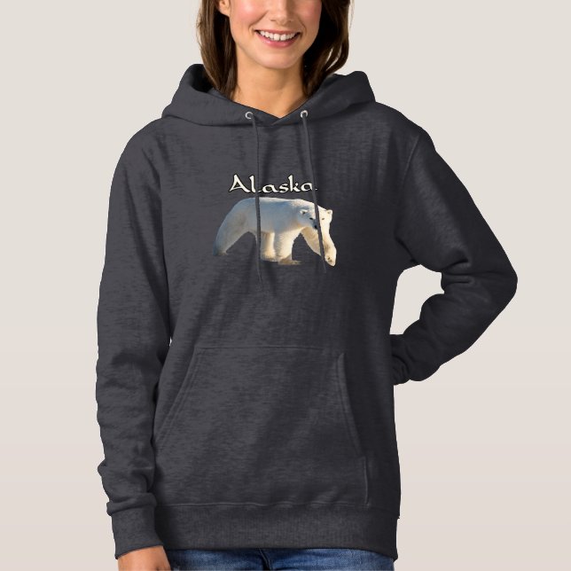 Pull À Capuche Sweatshirt capoté de la faune de l'Alaska (Devant)