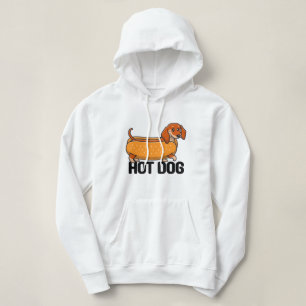 Pull À Capuche Sweatshirt Chien Teckel Hot Dog
