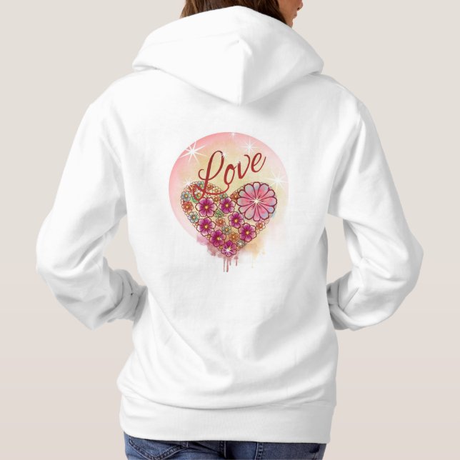 Pull À Capuche Sweatshirt d'amour (Dos)