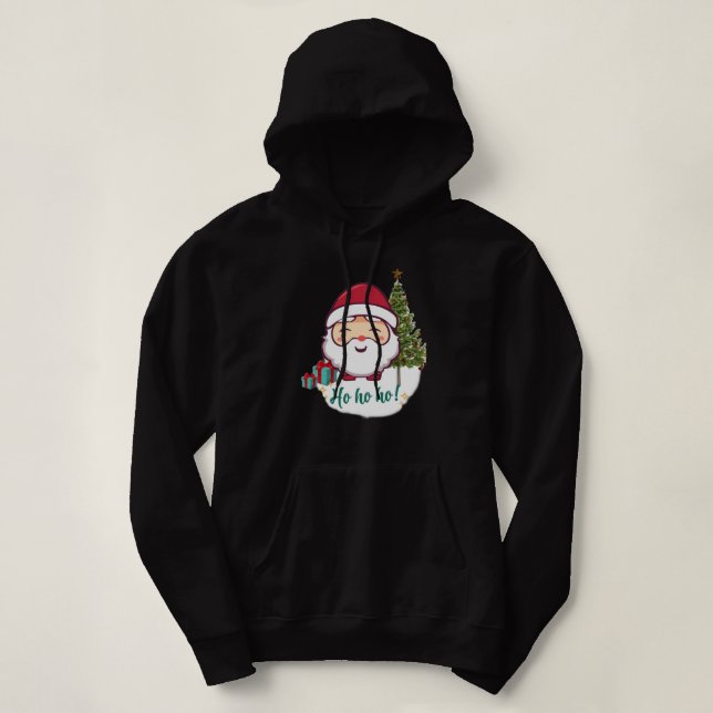 Pull À Capuche « Sweatshirt de Noël Festif – Vibrations de Fêtes  (Design devant)