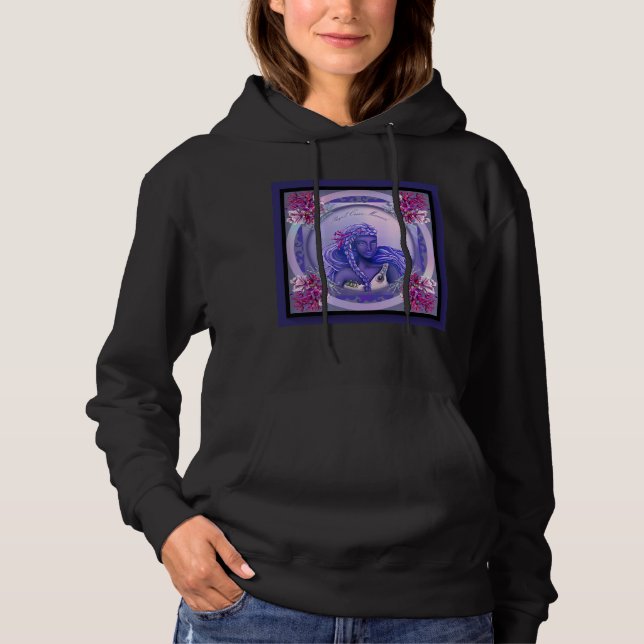 Pull À Capuche Sweatshirt de sirène violet (Devant)