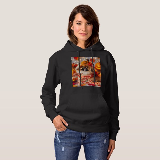 Pull À Capuche Sweatshirt féminine avec un mignon brochet (Devant entier)