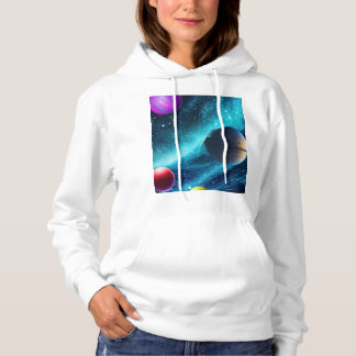 Pull À Capuche Sweatshirt graphique galactique multivers rétro co