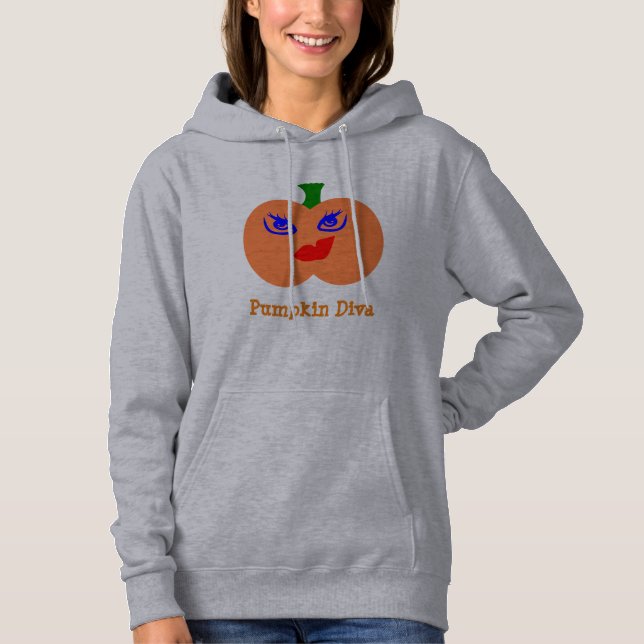 Pull À Capuche Sweatshirt Pumpkin Diva (Devant)