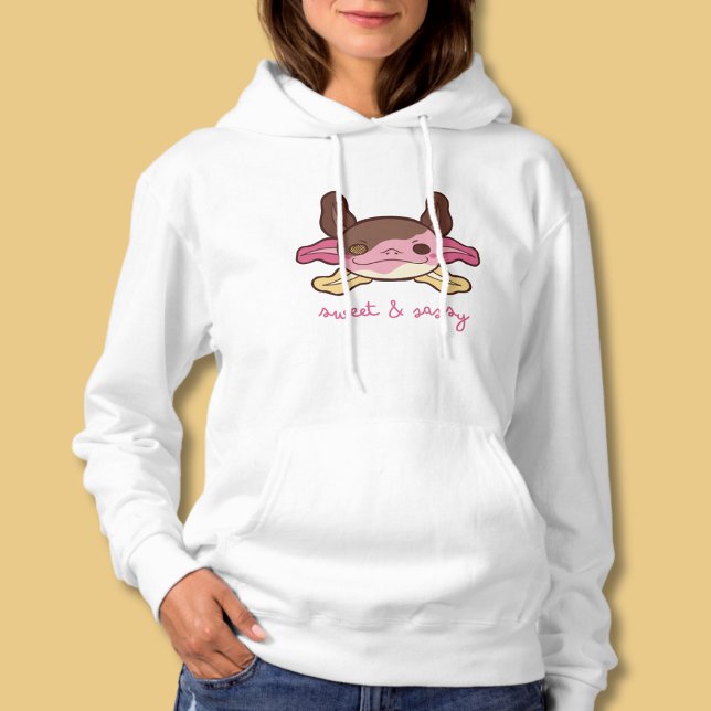 Pull À Capuche Sweet & Sassy Axolotl Neapolitan Crème glacée (Créateur téléchargé)