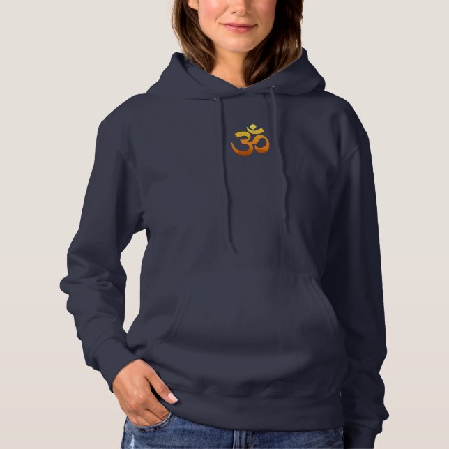 Pull À Capuche Symbole de mantra Om Yoga pour femmes Double face  (Devant)