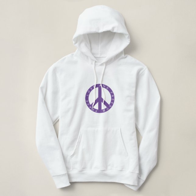 Pull À Capuche Symbole de paix personnalisé sweatshirt à capuchon (Design devant)