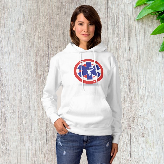 Pull À Capuche Symbole médical d'urgence Étoile de vie Caducée (Créateur téléchargé)