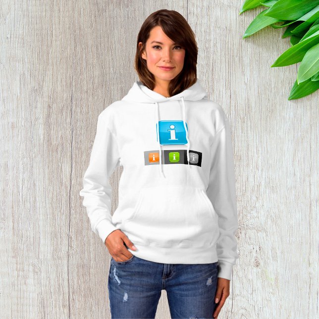 Pull À Capuche Symboles d'information brillants modernes (Créateur téléchargé)