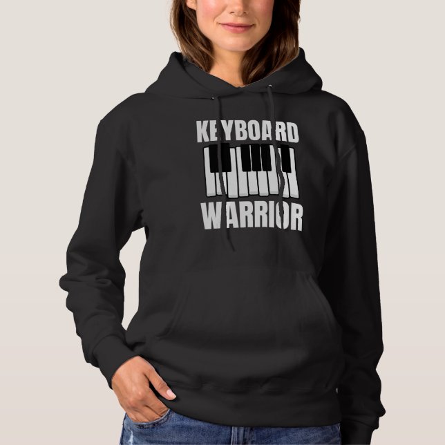 Pull À Capuche Synthétiseur de producteur de musique Keyboard War (Devant)
