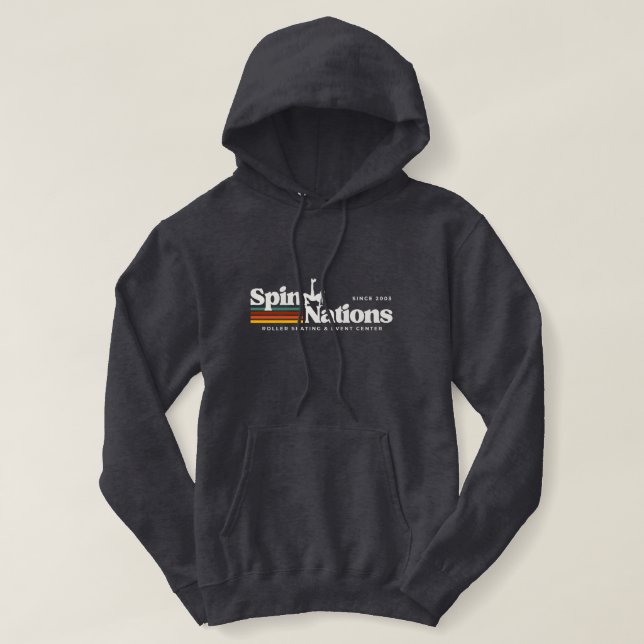 Pull À Capuche T-shirt 2025 Retro SpinNations (Design devant)
