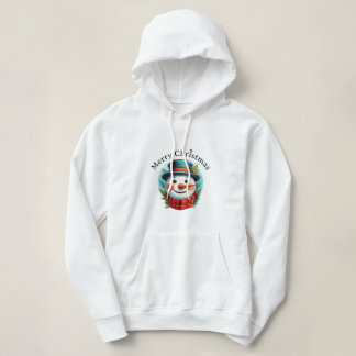 Pull À Capuche T-shirt à capuche bonhomme de neige joyeux Noël –