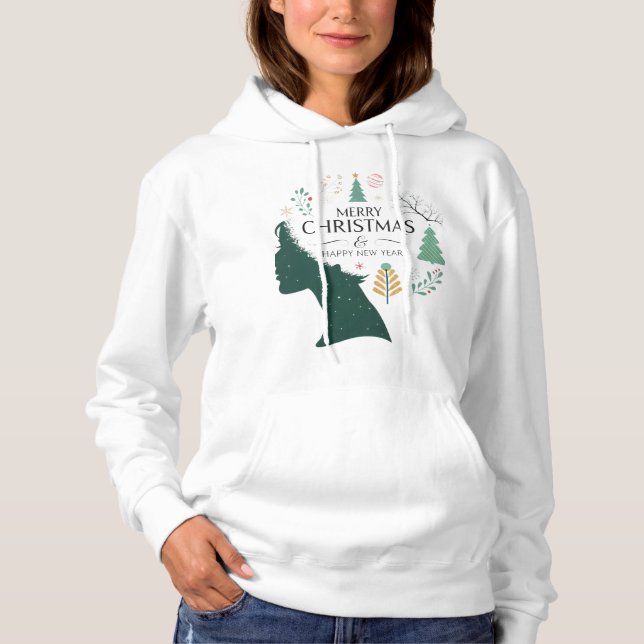 Pull À Capuche T-shirt à capuche de Noël africain  (Devant)