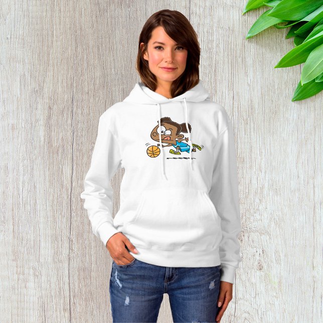 Pull À Capuche T-shirt à capuche fille jouant au basket-ball (Créateur téléchargé)