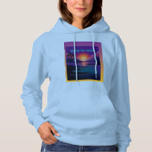T-shirt à capuche pour femmes ambiance palmiers tr