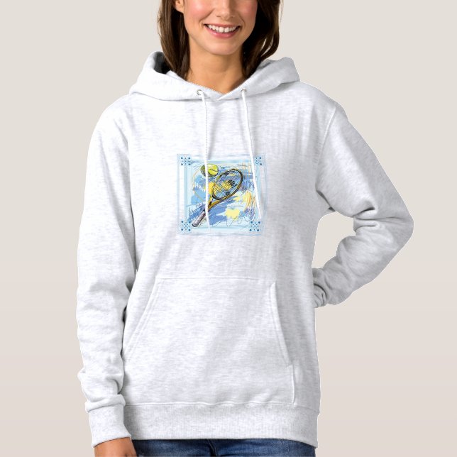 Pull À Capuche T-Shirt à manches longues blanches (Devant)