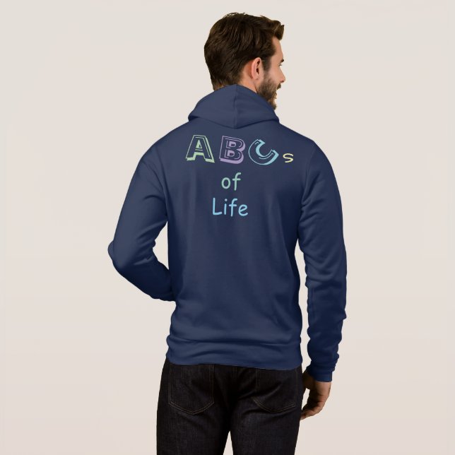 Pull À Capuche T-Shirt ABC de la vie (Dos entier)