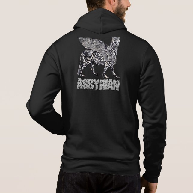 Pull À Capuche T-shirt Assyrien Lamassu (Dos)